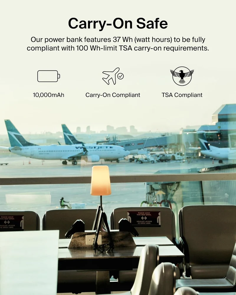 Portable Charger Slim 10,000mAh USB-C Power Bank - (Blue)
