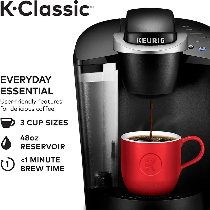 Keurig K-Classic Coffee Maker K-Cup Pod, Single Serve, Programmable, 6 to 10 oz.