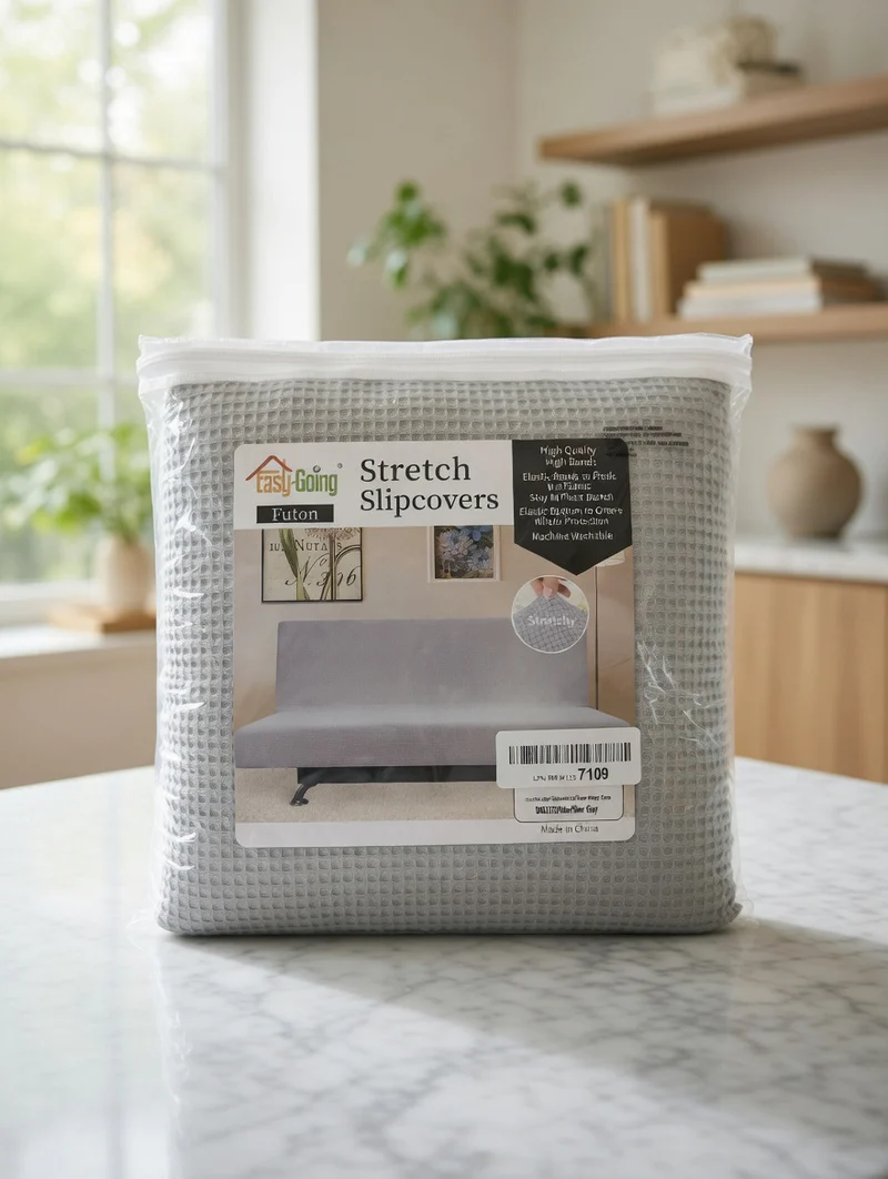Futon Slipcover Stretch Silver - Gray