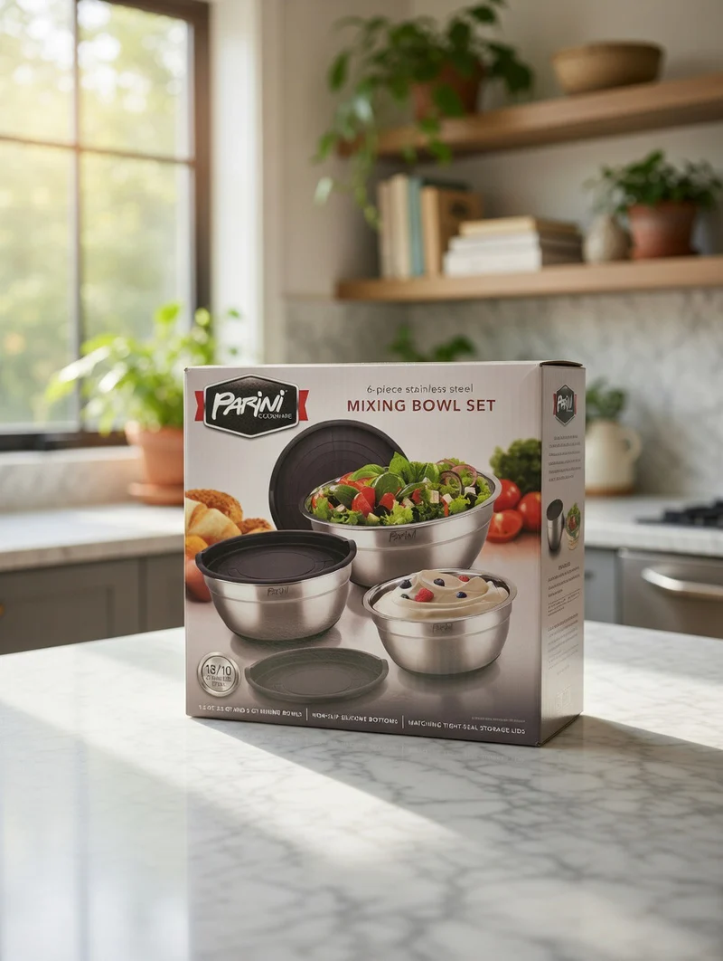 Parini 6-Piece Stainless Steel Mixing Bowl Sets