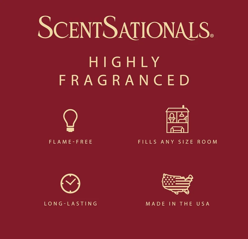 Scentsationals Christmas Wax Melts Long Lasting, Strong Scent - Eucalyptus Snow, Frosted Cranberry, No Place Like Home, & Whipped Peppermint Cream - 10oz