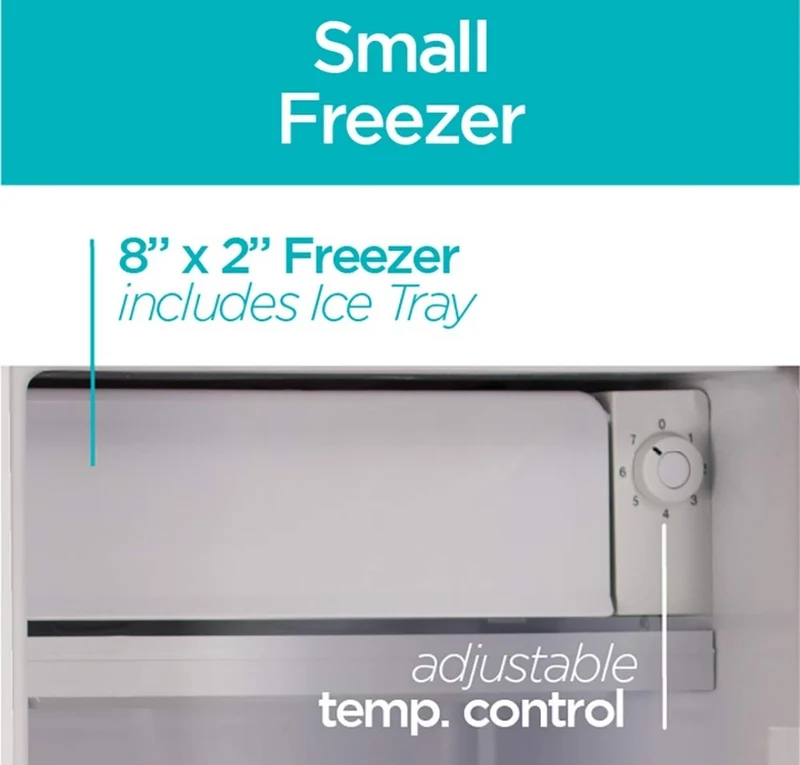 BLACK+DECKER Compact Refrigerator Energy Star Single Door Mini Fridge with Freezer, 3.2 Cubic Ft., White