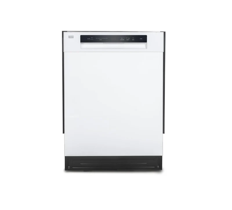 BLACK+DECKER 24" Built-In Dishwasher, 12-Place Setting Capacity with Stainless Steel Tub, Dish Washer with 5 Wash Programs and Smart Wash Cycle, ENERGY STAR Certified, BDW100MW, White