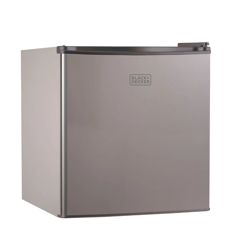 BLACK+DECKER BCRK17V Compact Refrigerator Energy Star Single Door Mini Fridge with Freezer, 1.7 Cubic Ft., VCM, Silver