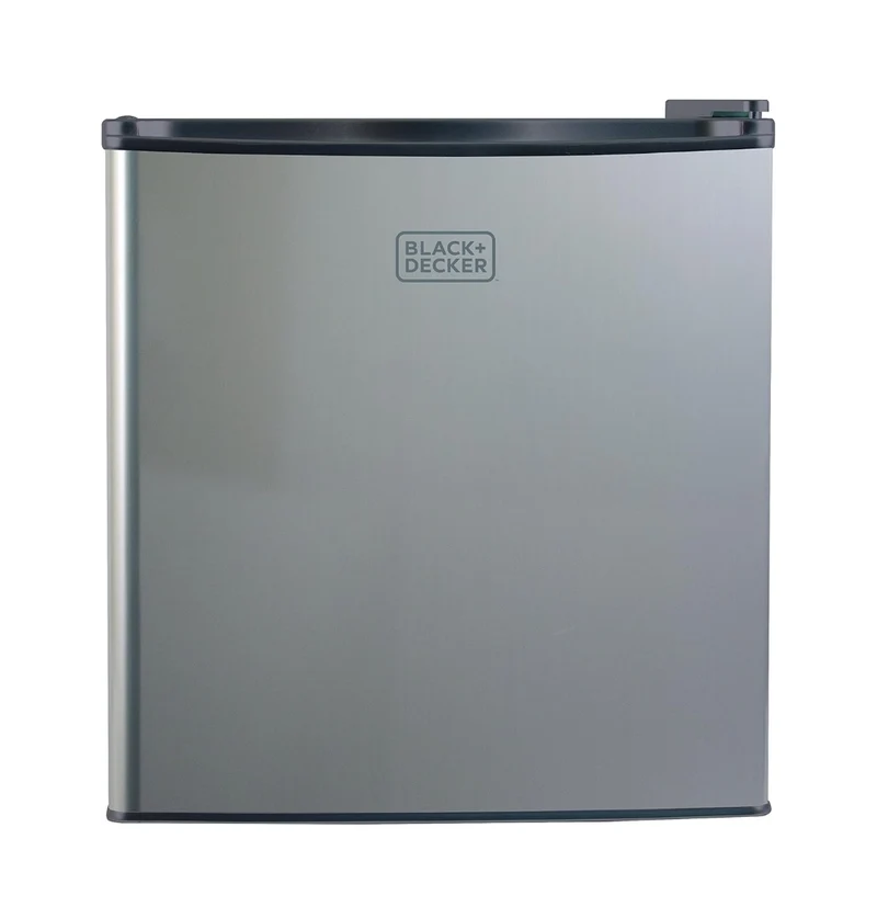 BLACK+DECKER BCRK17V Compact Refrigerator Energy Star Single Door Mini Fridge with Freezer, 1.7 Cubic Ft., VCM, Silver