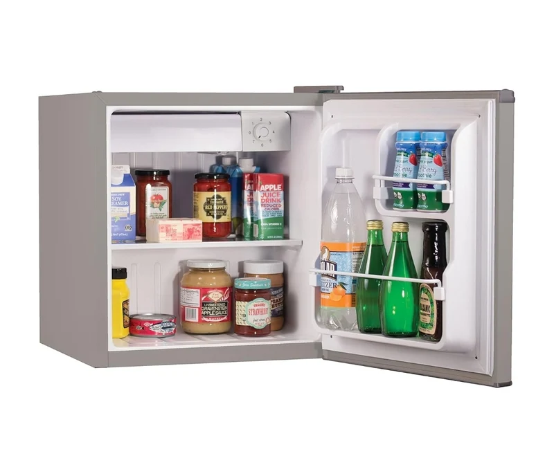 BLACK+DECKER BCRK17V Compact Refrigerator Energy Star Single Door Mini Fridge with Freezer, 1.7 Cubic Ft., VCM, Silver