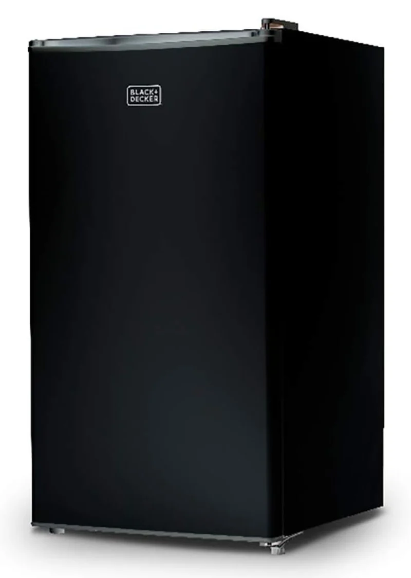 BLACK+DECKER BCRK32B Compact Refrigerator Energy Star Single Door Mini Fridge with Freezer, 3.2 Cubic Feet, Black