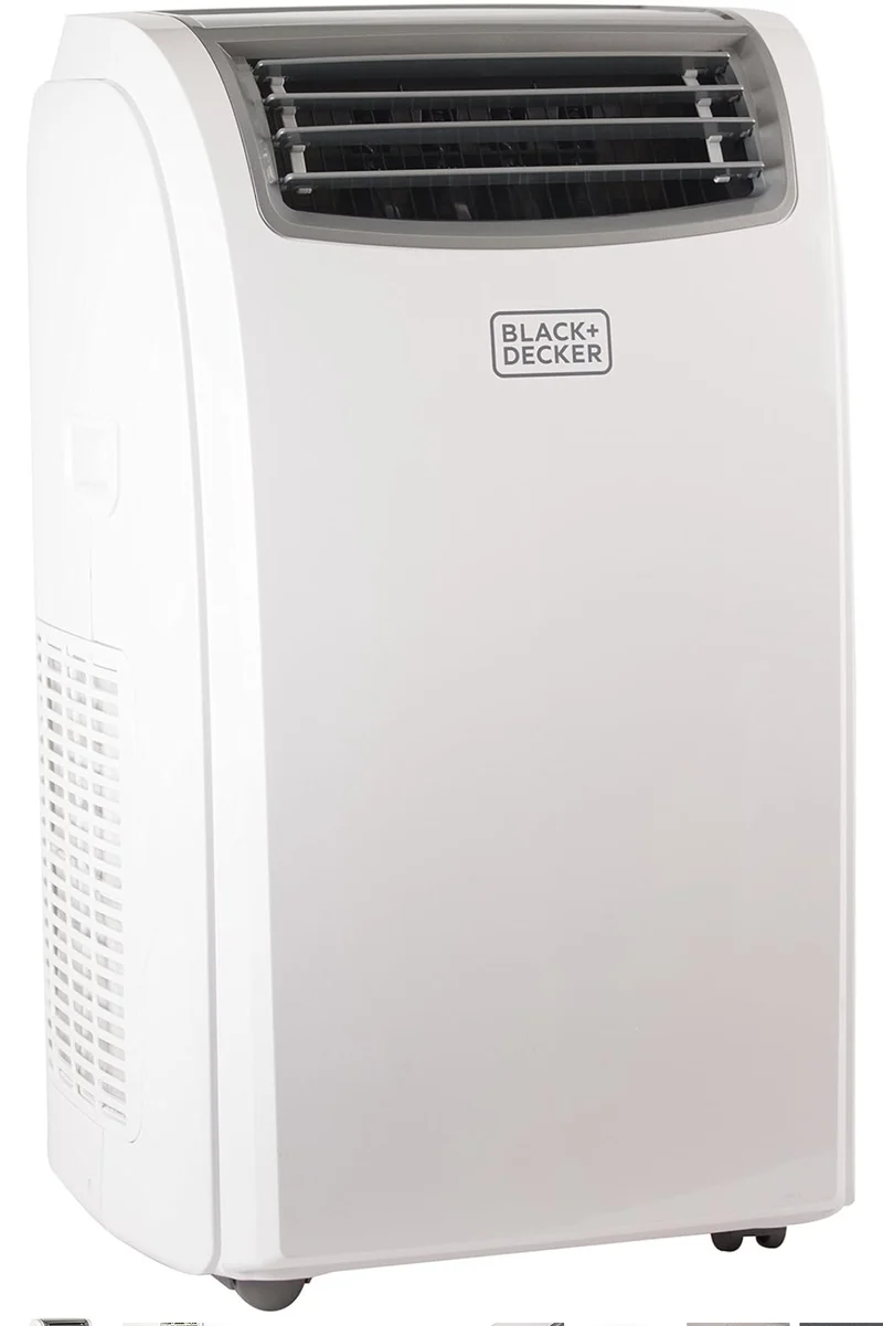BLACK+DECKER Smart Portable Air Conditioner with Heat, 12,000 BTU Cooling, 9,000 BTU Heating for Rooms up to 550 Sq. Ft., Follow Me Remote, BPACT12HWT, White