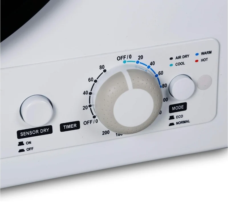 BLACK+DECKER Compact Dryer for Standard Wall Outlet, Small, 4 Modes - 13.2 lbs. (White)