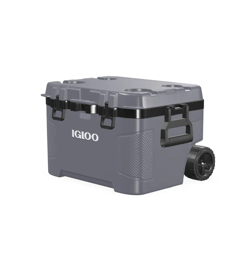 Igloo Trailmate 52Qt Wheeled Cooler, Insulated Hard Shell Ice Chest - Carbonite