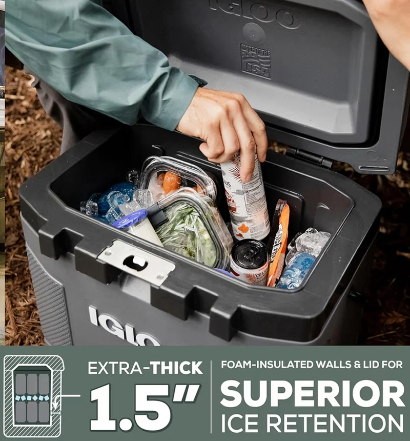 Igloo Trailmate 25QT Cooler Insulated Hard Shell Ice Chest - Bone