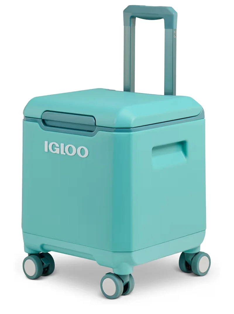 Igloo Tag Along 360 Spinner Cooler | 20 Quart Rolling Ice Chest - (Teal)