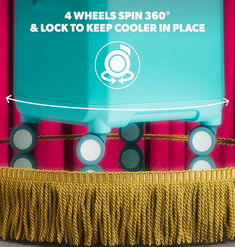 Igloo Tag Along 360 Spinner Cooler | 20 Quart Rolling Ice Chest - (Teal)