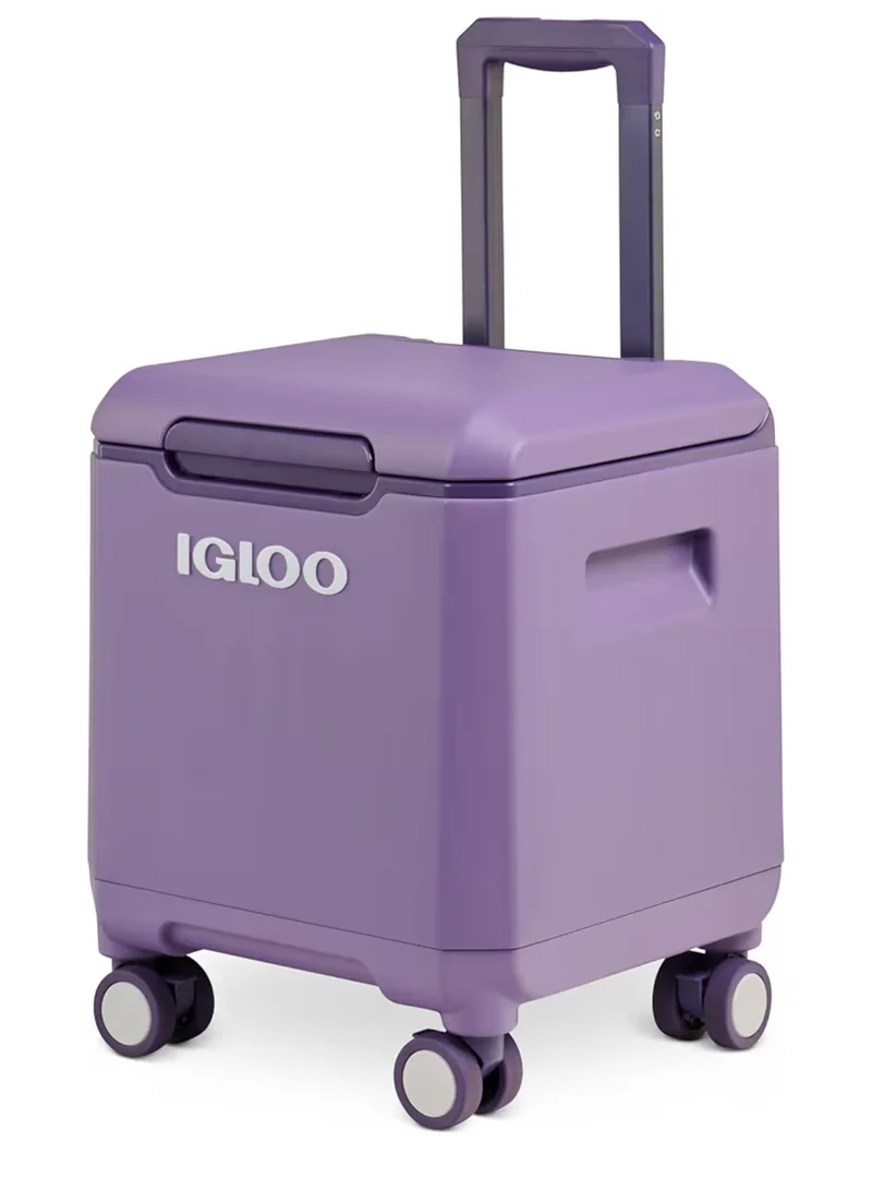 Igloo Tag Along 360 Spinner Cooler | 20 Quart Rolling Ice Chest - (D Grape)