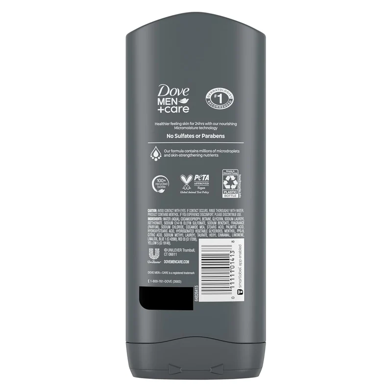 Dove Men+Care Body and Face Wash Refreshing Extra Fresh with 24HR Nourishing Micromoisture (Pack of 2)