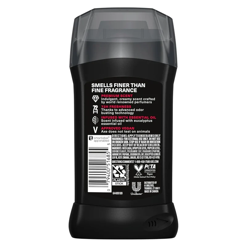 AXE Fine Fragrance Collection Antiperspirant Deodorant for Men Cherry Spritz 72 Hour Sweat & Odor Protection (2.6 oz) Pack of 2