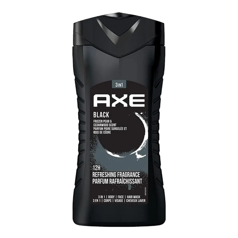 AXE Black- Frozen Pear & Cedarwood Scent 3 in 1 Body wash 12HR Refreshing Fragrance