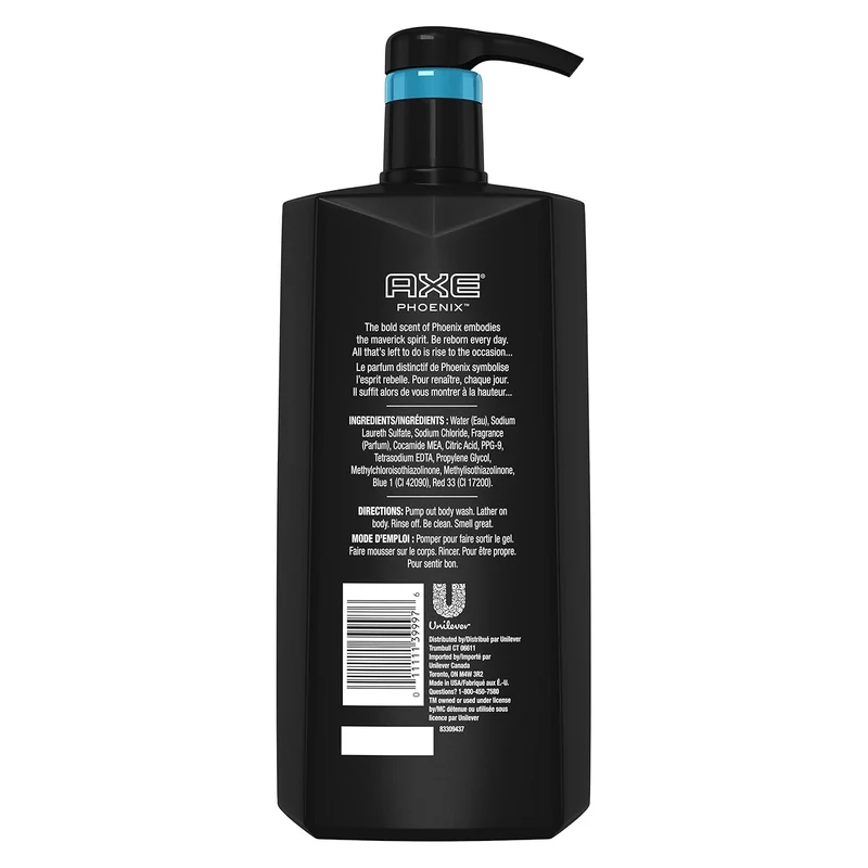 AXE Body Wash for Men, Phoenix XL Clean + Cool - with Pump (28 oz)