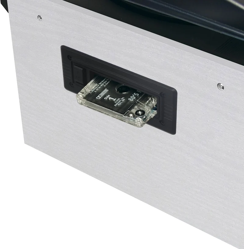 JTA-475 3-Speed Turntable w/ CD, Cassette & AM/FM Stereo Radio + Bonus 2 Pack Record Player Replacement Needles