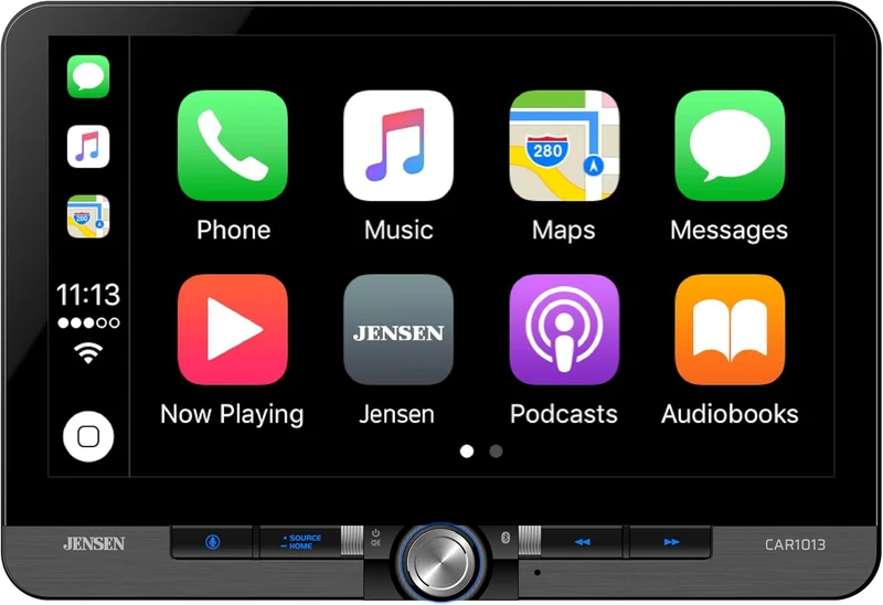 CAR1013 10.1 Inches Apple CarPlay Android Auto Wired or Wireless Single DIN & Double DIN Touchscreen Car Stereo Radio, Bluetooth, Front & Rear Camera Inputs