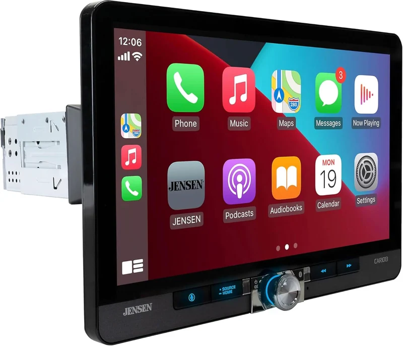 CAR1013 10.1 Inches Apple CarPlay Android Auto Wired or Wireless Single DIN & Double DIN Touchscreen Car Stereo Radio, Bluetooth, Front & Rear Camera Inputs