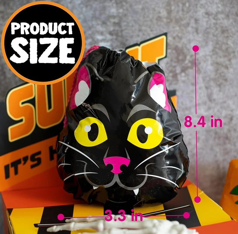 JOYIN 72PCS Halloween Drawstring Goody Bags, Halloween Treats Bags, Trick or Treat Bag, Goodie Candy Gift Bag Bulk for Kids Trick or Treating, Party Favors Supplies, 12 Designs Classroom Gifts Prizes
