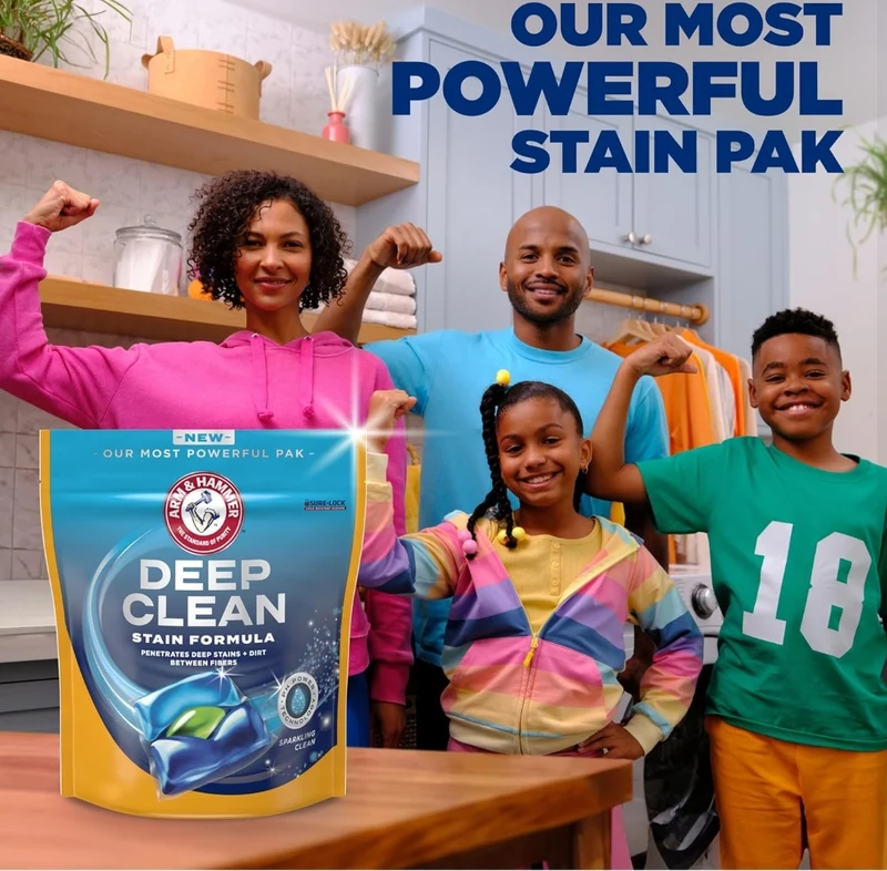 ARM & HAMMER Deep Clean Stain Formula, Laundry Detergent Power Paks (21 ct.)