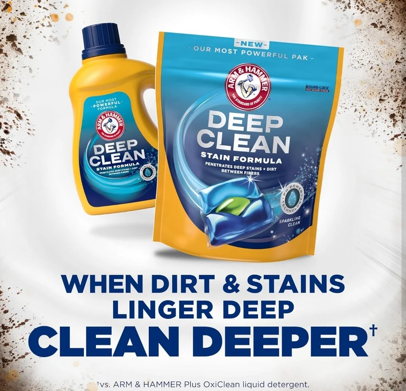 ARM & HAMMER Deep Clean Stain Formula, Laundry Detergent Power Paks (21 ct.)
