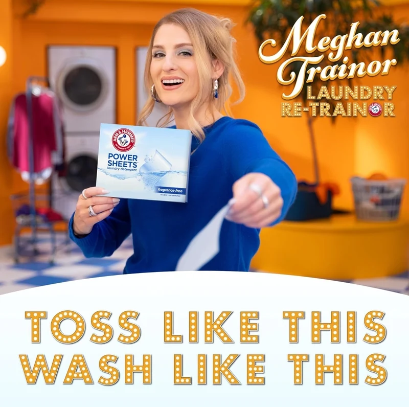 ARM & HAMMER Power Sheets Laundry Detergent, Fragrance Free, Dermatologist Tested (50 CT)