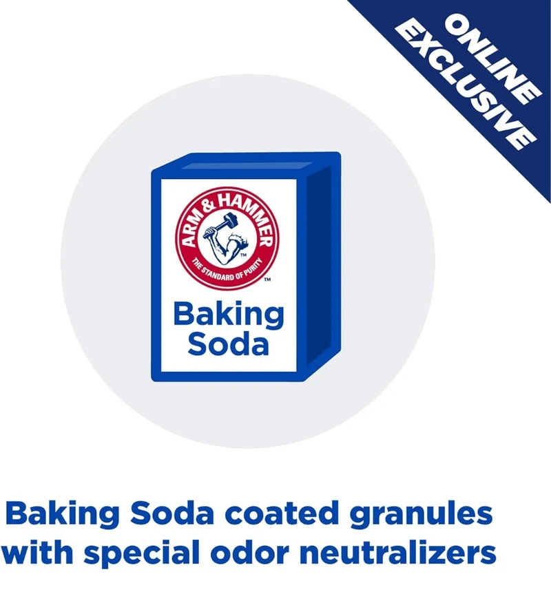 ARM & HAMMER Ultra Last Clumping Cat Litter Unscented MultiCat 18 Lbs. Pet Friendly with Baking Soda Odor Control Litter