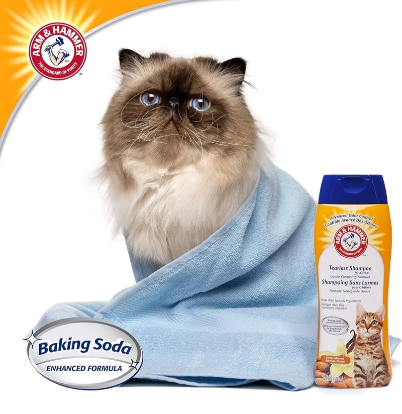 Arm & Hammer Tearless Kitten Shampoo for Cats Natural Cat Shampoo for Odor Control (20Oz) (Pack of 1)