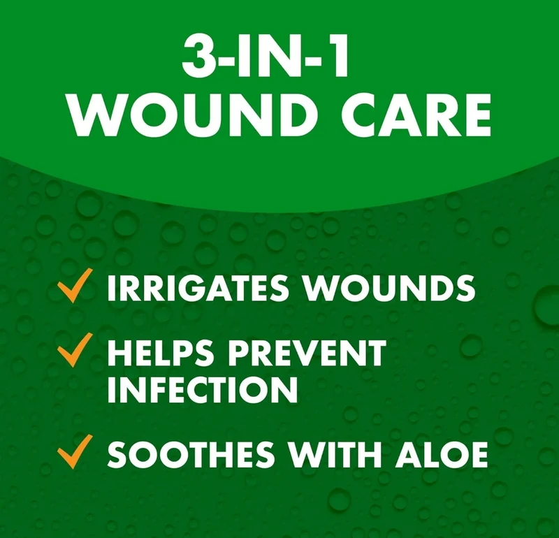 Arm & Hammer Simply Saline Wound Care 3-in-1, Antiseptic First Aid Spray with Aloe Sting-Free Saline (7.4 oz / 2pk)