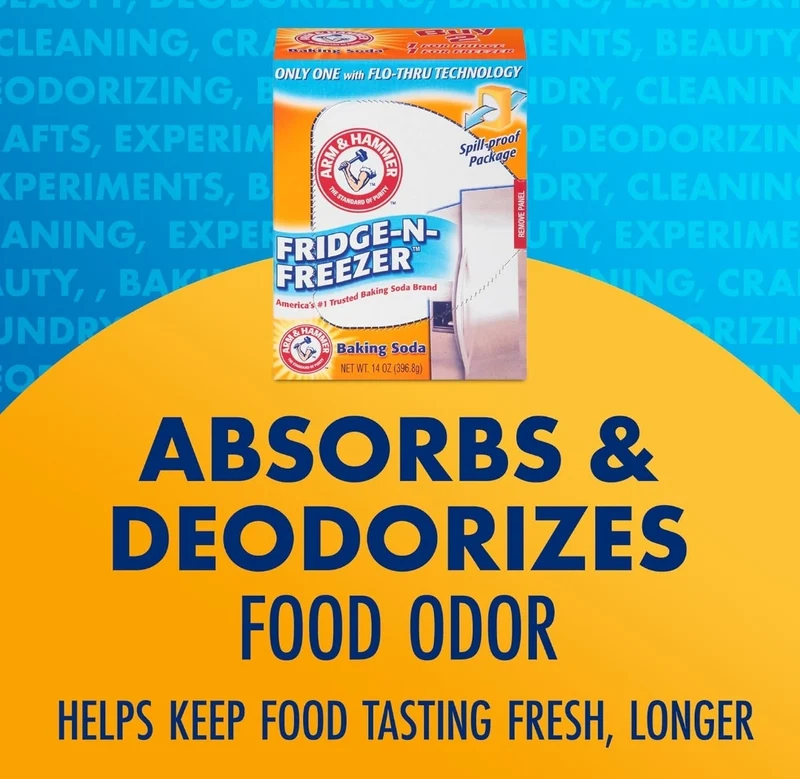 Arm & Hammer Baking Soda Fridge-n-Freezer Odor Absorber - Orange (14 oz) Pack of 12