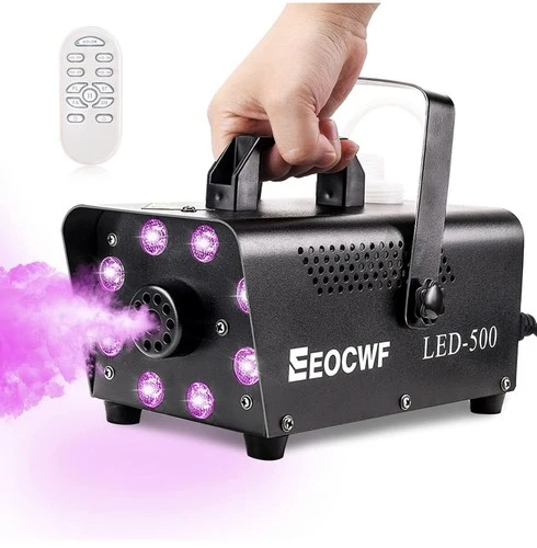 New Portable 500W Fog Machine Professional Smoke Machine W/ 8 LED Lights | 2PC