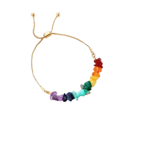 Bracelet 7 Chakras avec Pierres Naturelles