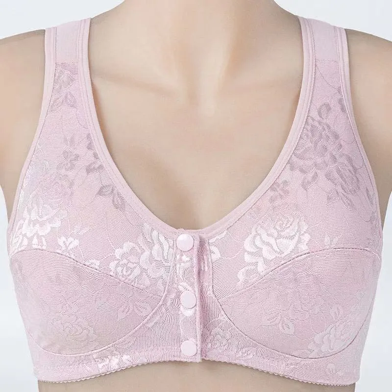 Lot de 2 Soutien-gorge Coton Anti-Affaissement à Boutons Avant