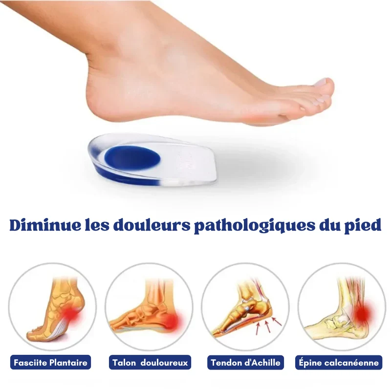 Semelle Talonnette en Gel Anti-douleurs