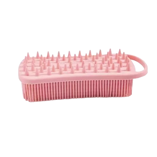 Brosse de douche exfoliante en silicone 2 en 1 Corps & Cheveux