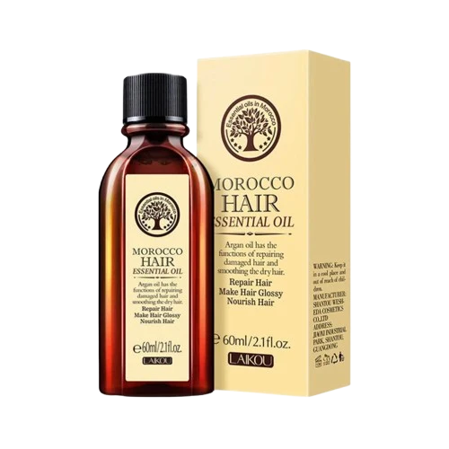 Huile essentielle d'Argan Marocaine pour Cheveux Secs & Abîmés - 1 ACHETÉE = 1 OFFERTE