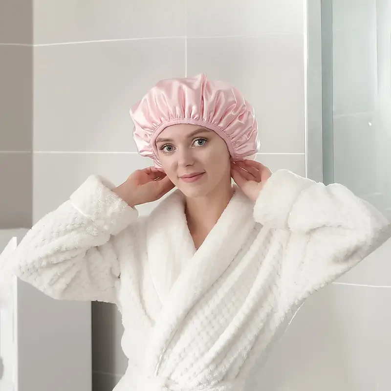 Bonnet de Douche Réutilisable Intérieur Microfibre