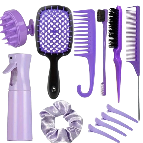 Ensemble de Peignes et Brosses pour Cheveux et Coiffure