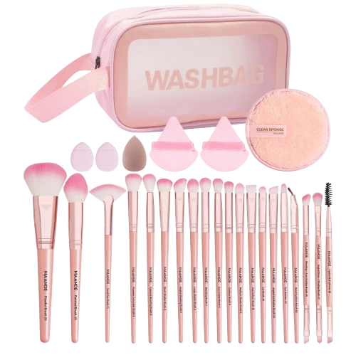 Kit Complet Maquillage Pinceaux & Éponges - 27 PCS