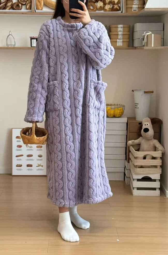 Robe de Nuit en Flanelle ULTRA CHAUDE