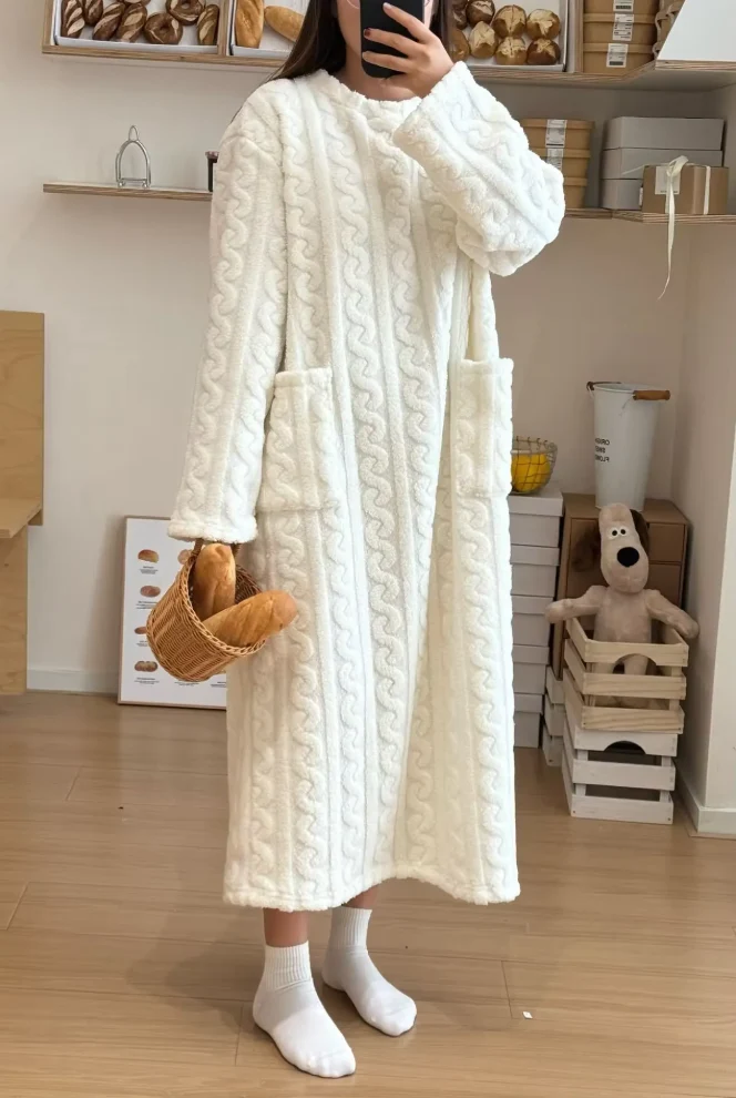 Robe de Nuit en Flanelle ULTRA CHAUDE