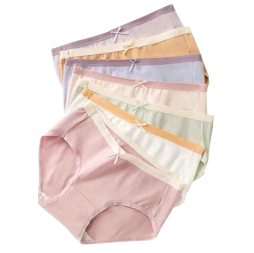 Lot de 7 Culottes en Coton respirant avec petit noeud