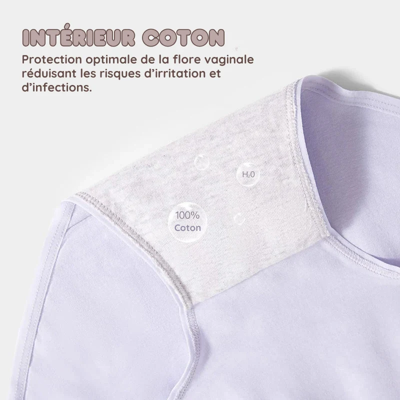 Lot de 7 Culottes en Coton respirant avec petit noeud