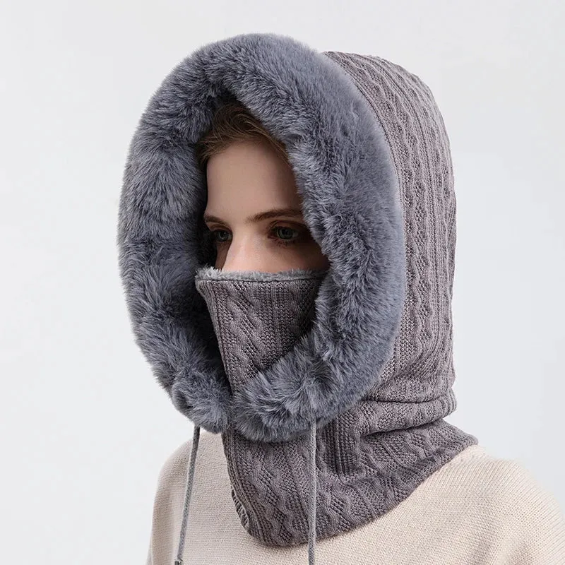 Cagoule capuche en fourrure - 2 en 1