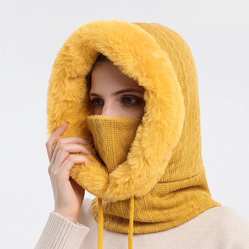 Cagoule capuche en fourrure - 2 en 1