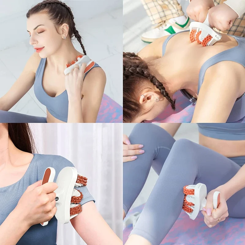 Duo rouleaux de massage 360° musculaire & anti-cellulite