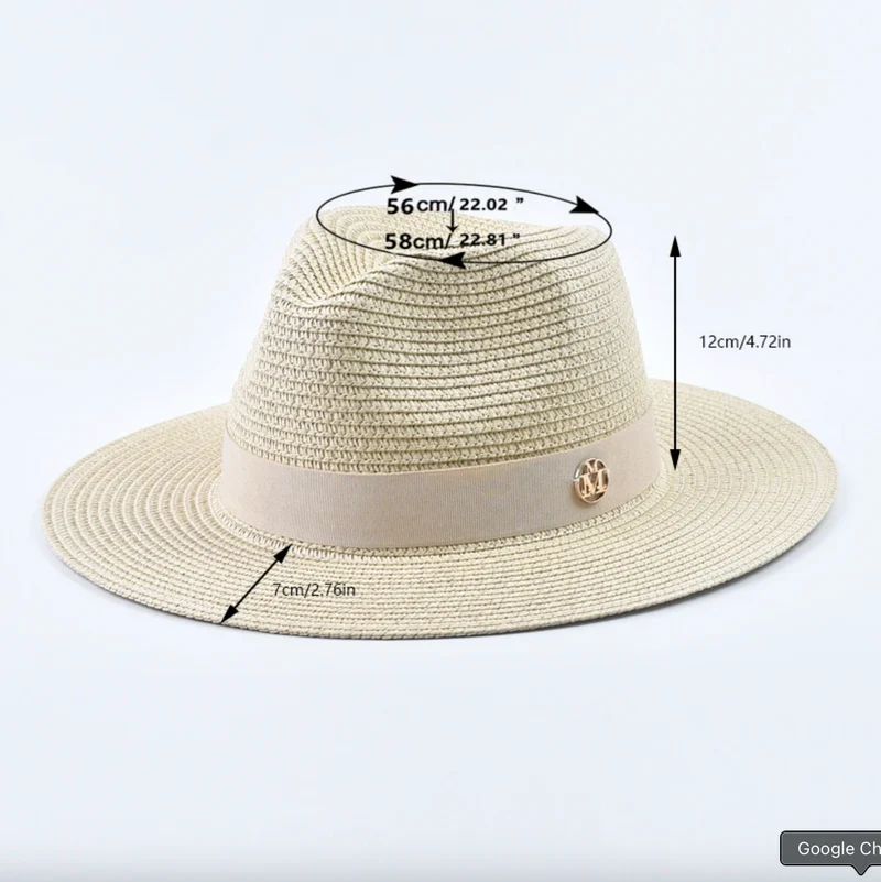 Chapeau d'été en Paille - Protection UV